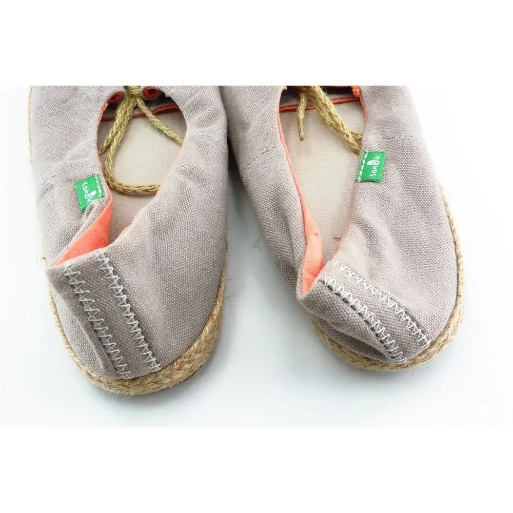 Sanuk‎ Size 6 M Brown Round Toe Flats Fabric Women
